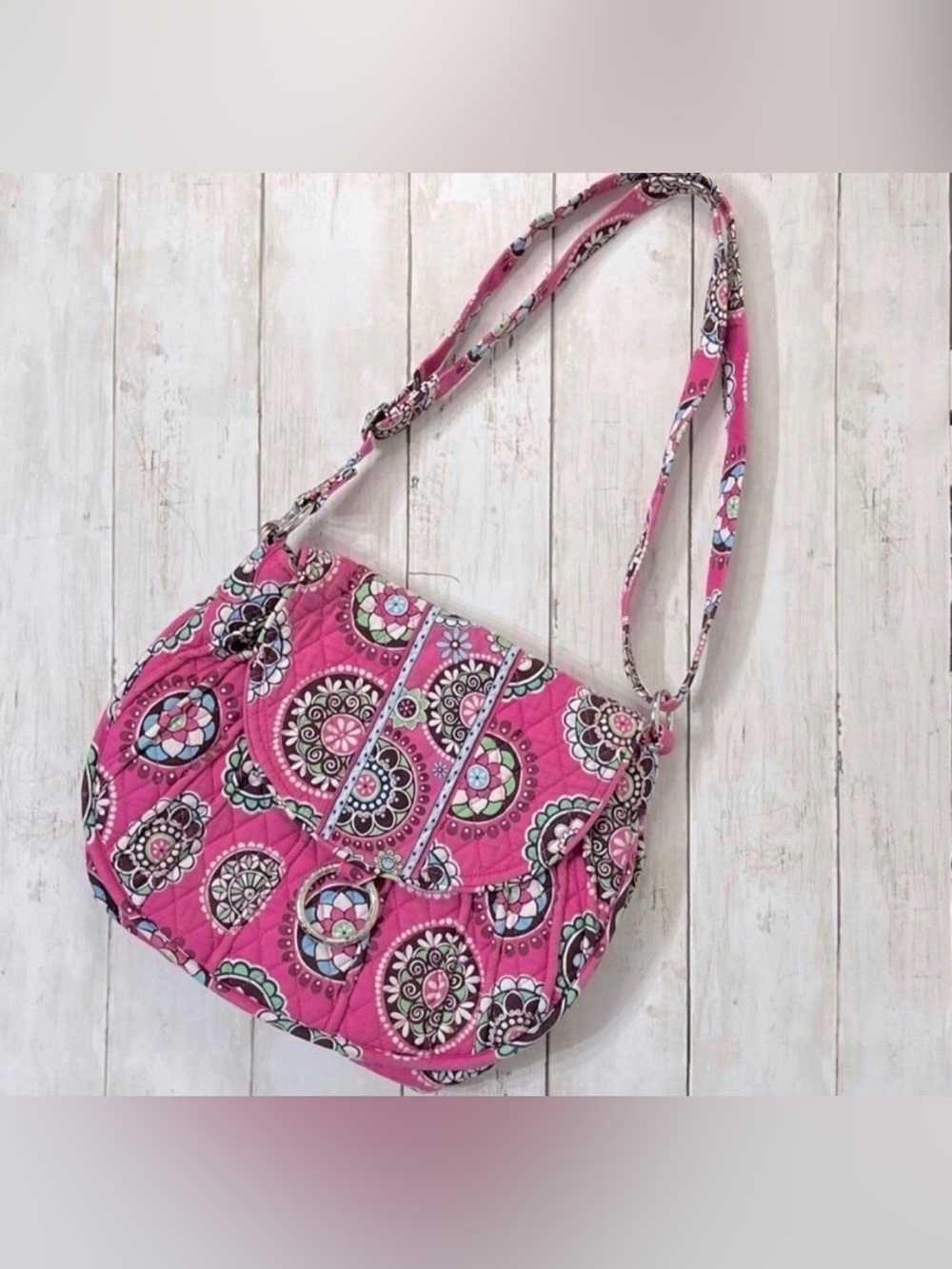 RETIRED HTF Vera Bradley Cupcakes Pink Saddle Crossbody PRICE FIRM